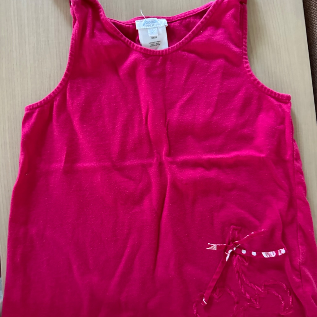 Jacadi Hot Pink Cherry Tank Top. Size 8
